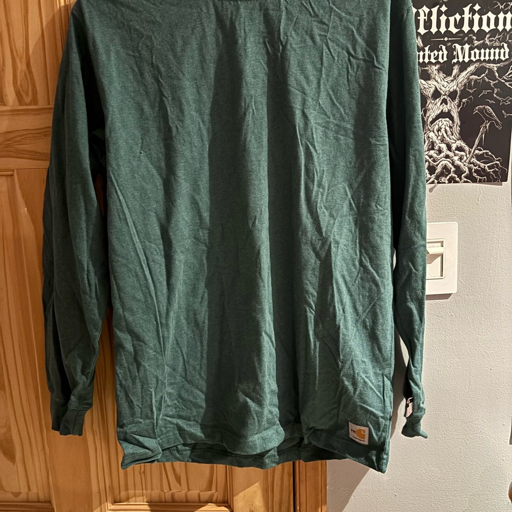 Men's Green Carhartt Long Sleeve Shirt